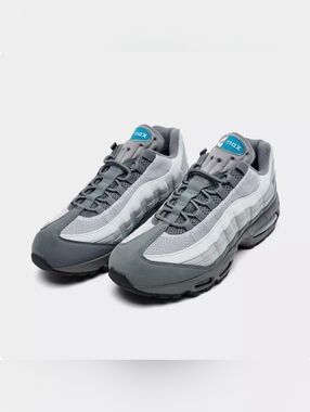 Nike Air Max 95 Grey White with Teal Tongue Accents
